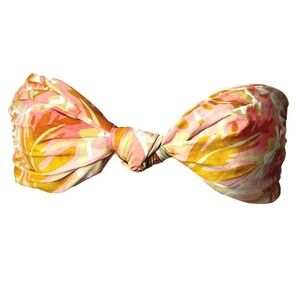 Stone Fox Swim LELE Bandeau Bikini  top in‎ Hot Tropix Women's Size Medium